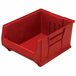 Outlet 🧨 Quantum Storage Systems Quantum Plastic Hulk Stacking Bin, 18-1/4"W x 30"D x 12"H, Red ✔️