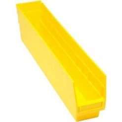 Buy ๐ Plastic Nesting Storage Shelf Bin QSB205 4-1/8"W x 23-5/8"D x 6"H Yellow - Pkg Qty 16 โ