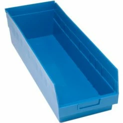 Top 10 🥰 Plastic Nesting Storage Shelf Bin QSB214 8-3/8"W x 23-5/8"D x 6"H Blue - Pkg Qty 6 👏
