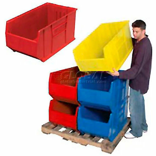 Cheapest 😉 Quantum Storage Systems Quantum Plastic Hulk Stacking Bin, 16-1/2"W x 36"D x 17-1/2"H, Red 🤩 1 Cheapest 😉 Quantum Storage Systems Quantum Plastic Hulk Stacking Bin, 16-1/2"W x 36"D x 17-1/2"H, Red 🤩