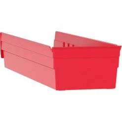 Deals 😍 Akro-Mils Plastic Nesting Storage Shelf Bin 30164 - 6-5/8"W x 23-5/8"D x 4"H Red - Pkg Qty 6 🎉 -Containers shop 30164RED 11