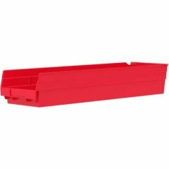 Deals 😍 Akro-Mils Plastic Nesting Storage Shelf Bin 30164 - 6-5/8"W x 23-5/8"D x 4"H Red - Pkg Qty 6 🎉 -Containers shop 30164RED 19