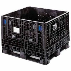 Buy ✔️ ORBIS GP4048-34 BulkPak Folding Bulk Shipping Container - 48"L x 40"W x 34"H, 2000 Lb. Cap. Black ⭐