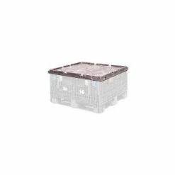 Best deal 💯 ORBIS CKD4845 BulkPak Folding Bulk Shipping Container Lid - 48"L x 45"W Black 🔥