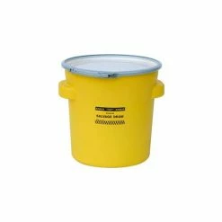 Promo 🔔 Eagle Mfg Eagle 1654 Plastic Salvage Drum - 20 Gallon - Yellow with Metal Lever-Lock Ring ⌛