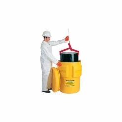 Wholesale 🔔 Eagle Mfg Eagle 1695 Plastic Salvage Drum - 95 Gallon - Yellow with Metal Band & Bolt ❤️