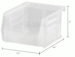 Budget 🎉 Global Industrial Plastic Stack & Hang Bin, 4-1/8"W x 5-3/8"D x 3"H, Clear - Pkg Qty 24 🥰 7 Budget 🎉 Global Industrial Plastic Stack & Hang Bin, 4-1/8"W x 5-3/8"D x 3"H, Clear - Pkg Qty 24 🥰 -Containers shop 30226186IN dim