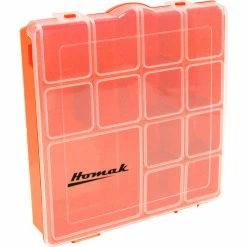 Best Sale ✔️ Homak HA01088175 7 Adjustable Tall Plastic Compartment Storage Box, 8"L x 8"W x 1-3/4"H - Pkg Qty 24 🥰