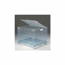 Discount 🌟 Nashville Wire Products Folding Wire Container GC404824S4L 48x40x30-1/2 3000-4000 Lb. Cap with Lid ⌛