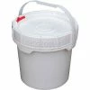 Outlet 🔥 Vestil 3.5 Gallon Screw-Top Plastic Pail & Lid PAIL-SCR-35-W - White ❤️