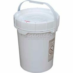 Budget 🤩 Vestil 5 Gallon Screw-Top Plastic Pail & Lid PAIL-SCR-5-W - White 👍