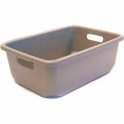 Deals 🔔 New England Plastics Tote-Alls Tote Container 18"L x 12-1/2"W x 6-1/2"H, Gray - Pkg Qty 10 🔔