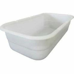 Buy 🤩 Shirley K's Storage Trays 236PN Plastic Nesting Tote, FDA-USDA, 24"X12-1/2"X6-1/8", Natural White 👍