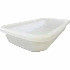 Deals 🔥 Shirley K's Storage Trays 246PN Plastic Nesting Tote, FDA-USDA, 24-3/8"X13-3/16"X4", Natural White ⌛