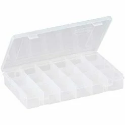 Cheap 😍 Plano Molding Plano StowAway® 18 Fixed Compartment Box, 11"L x 7-1/4"W x 1-3/4"H, Clear - Pkg Qty 6 🧨