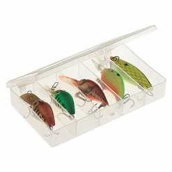 New ✔️ Plano Molding Plano StowAway® 5 Fixed Compartment Box 344985, 6-1/2"L x 3-3/4"W x 1-1/8"H, Clear - Pkg Qty 6 👏
