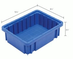 Buy 🛒 Global Industrial™ Plastic Dividable Grid Container DG91035,10-7/8"L x 8-1/4"W x 3-1/2"H, Blue - Pkg Qty 20 🤩 -Containers shop 334100BL dim