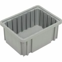 Best Sale 🥰 Global Industrial™ Plastic Dividable Grid Container - DG91050,10-7/8"L x 8-1/4"W x 5"H, Gray - Pkg Qty 20 🌟 -Containers shop 334101GY 02