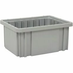 Best Sale 🥰 Global Industrial™ Plastic Dividable Grid Container - DG91050,10-7/8"L x 8-1/4"W x 5"H, Gray - Pkg Qty 20 🌟 -Containers shop 334101GY 09