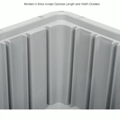 Best Sale 🥰 Global Industrial™ Plastic Dividable Grid Container - DG91050,10-7/8"L x 8-1/4"W x 5"H, Gray - Pkg Qty 20 🌟 -Containers shop 334101GY 3wco