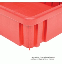 Budget ✔️ Global Industrial™ Plastic Dividable Grid Container DG92035,16-1/2"L x 10-7/8"W x 3-1/2"H, Red - Pkg Qty 12 🔔 -Containers shop 334102RD 3wco