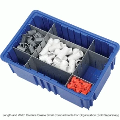Buy 🛒 Global Industrial™ Plastic Dividable Grid Container DG91035,10-7/8"L x 8-1/4"W x 3-1/2"H, Blue - Pkg Qty 20 🤩 -Containers shop 334103BL 5wco