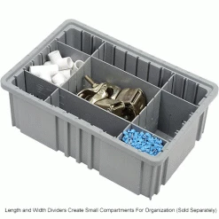 Top 10 🌟 Global Industrial™ Plastic Dividable Grid Container - DG93080, 22-1/2"L x 17-1/2"W x 8"H, Gray - Pkg Qty 3 ✨ -Containers shop 334103GY 5wco 1