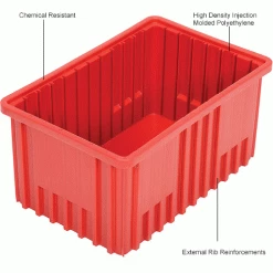 Coupon 👏 Global Industrial™ Plastic Dividable Grid Container - DG92080,16-1/2"L x 10-7/8"W x 8"H, Red - Pkg Qty 8 😀 -Containers shop 334104RD 1wco