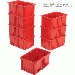 Coupon 👏 Global Industrial™ Plastic Dividable Grid Container - DG92080,16-1/2"L x 10-7/8"W x 8"H, Red - Pkg Qty 8 😀 -Containers shop 334104RD 2wco