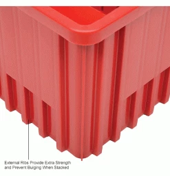 Coupon 👏 Global Industrial™ Plastic Dividable Grid Container - DG92080,16-1/2"L x 10-7/8"W x 8"H, Red - Pkg Qty 8 😀 -Containers shop 334104RD 3wco