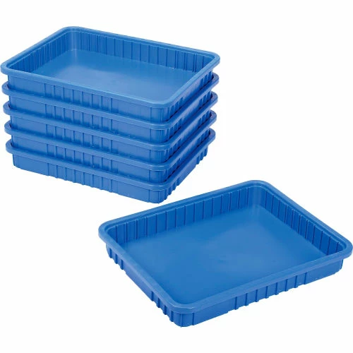 Outlet ❤️ Global Industrial Plastic Dividable Grid Container - DG93030, 22-1/2"L x 17-1/2"W x 3"H, Blue - Pkg Qty 6 🤩 2 Outlet ❤️ Global Industrial Plastic Dividable Grid Container - DG93030, 22-1/2"L x 17-1/2"W x 3"H, Blue - Pkg Qty 6 🤩 - Image 2