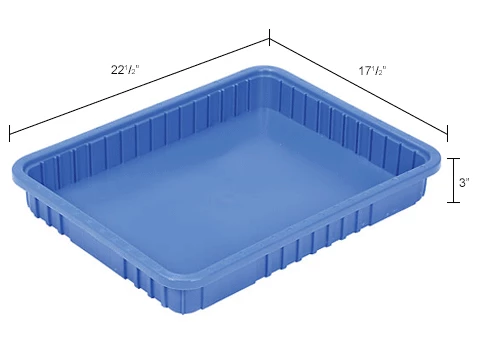 Outlet ❤️ Global Industrial Plastic Dividable Grid Container - DG93030, 22-1/2"L x 17-1/2"W x 3"H, Blue - Pkg Qty 6 🤩 16 Outlet ❤️ Global Industrial Plastic Dividable Grid Container - DG93030, 22-1/2"L x 17-1/2"W x 3"H, Blue - Pkg Qty 6 🤩 - Image 16