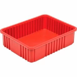 Coupon ✨ Global Industrial™ Plastic Dividable Grid Container - DG93060, 22-1/2"L x 17-1/2"W x 6"H, Red - Pkg Qty 3 🔥 -Containers shop 334106RD 02