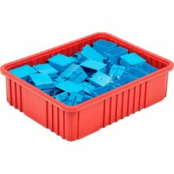 Coupon ✨ Global Industrial™ Plastic Dividable Grid Container - DG93060, 22-1/2"L x 17-1/2"W x 6"H, Red - Pkg Qty 3 🔥 -Containers shop 334106RD 09