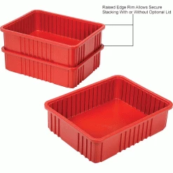 Coupon ✨ Global Industrial™ Plastic Dividable Grid Container - DG93060, 22-1/2"L x 17-1/2"W x 6"H, Red - Pkg Qty 3 🔥 -Containers shop 334106RD 2wco