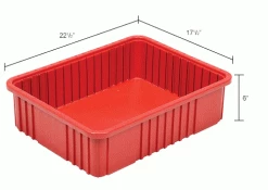Coupon ✨ Global Industrial™ Plastic Dividable Grid Container - DG93060, 22-1/2"L x 17-1/2"W x 6"H, Red - Pkg Qty 3 🔥 -Containers shop 334106RD dim