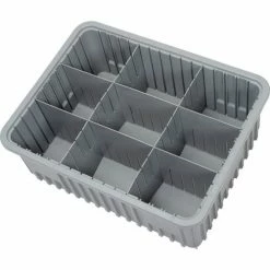Top 10 🌟 Global Industrial™ Plastic Dividable Grid Container - DG93080, 22-1/2"L x 17-1/2"W x 8"H, Gray - Pkg Qty 3 ✨ -Containers shop 334107GY 03