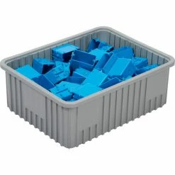 Top 10 🌟 Global Industrial™ Plastic Dividable Grid Container - DG93080, 22-1/2"L x 17-1/2"W x 8"H, Gray - Pkg Qty 3 ✨ -Containers shop 334107GY 05