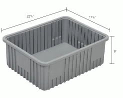 Top 10 🌟 Global Industrial™ Plastic Dividable Grid Container - DG93080, 22-1/2"L x 17-1/2"W x 8"H, Gray - Pkg Qty 3 ✨ -Containers shop 334107GY dim