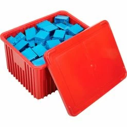 Deals ⌛ Global Industrial™ Plastic Dividable Grid Container - DG93120, 22-1/2"L x 17-1/2"W x 12"H, Red - Pkg Qty 3 🎁 -Containers shop 334108RD 06