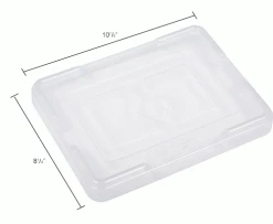 Budget 👍 Global Industrial™ Lid COV91000 for Plastic Dividable Grid Container, 10-7/8"L x 8-1/4"W, Clear - Pkg Qty 10 🧨 -Containers shop 334127CL dim