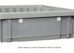 Discount 🥰 Global Industrial™ Label Holder LBL2X8 for Plastic Dividable Grid Container, 8"W x 2"H, Qty 6 ❤️ -Containers shop 334130 2wco