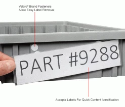 Discount 🥰 Global Industrial™ Label Holder LBL2X8 for Plastic Dividable Grid Container, 8"W x 2"H, Qty 6 ❤️ -Containers shop 334130 3wco