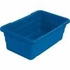 Cheap 💯 Global Industrial™ Cross Stack Nest Tote Tub - 25-1/8 x 16 x 8-1/2 Blue - Pkg Qty 6 🎁