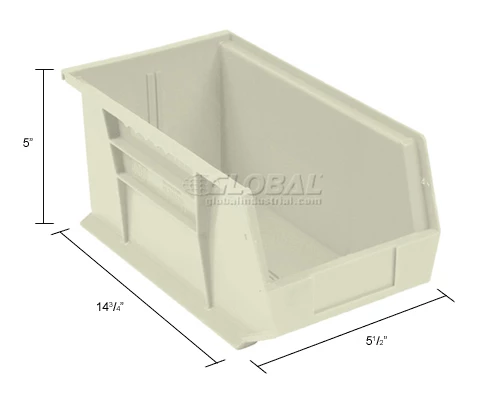 Flash Sale π Global Industrial Plastic Stack & Hang Bin, 5-1/2"W x 14-3/4"D x 5"H, Beige - Pkg Qty 12 π 21 Flash Sale π Global Industrial Plastic Stack & Hang Bin, 5-1/2"W x 14-3/4"D x 5"H, Beige - Pkg Qty 12 π - Image 21
