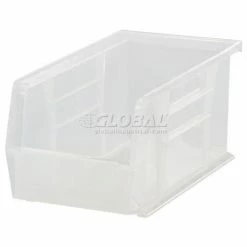 Wholesale 🌟 Global Industrial Plastic Stack & Hang Bin, 5-1/2"W x 14-3/4"D x 5"H, Clear - Pkg Qty 12 🥰