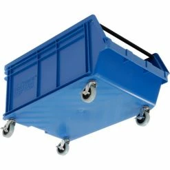 Best Sale 🔔 Quantum Storage Systems Quantum Mobile Magnum Plastic Stacking Bin, 18"W x 28" D x 15"H, Blue 😍 -Containers shop 334202BL 06