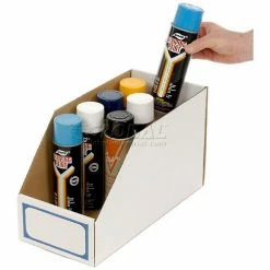 Buy ❤️ Foldable Corrugated Shelf Bin 7-3/4"W x 17-1/2"D x 10"H, White - Pkg Qty 27 🌟 -Containers shop 336406 03