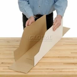 Buy ❤️ Foldable Corrugated Shelf Bin 7-3/4"W x 17-1/2"D x 10"H, White - Pkg Qty 27 🌟 -Containers shop 336406 06