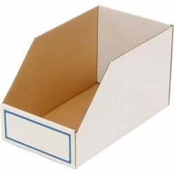 Best Sale ๐ Foldable Corrugated Shelf Bin 9-3/4"W x 17-1/2"D x 10"H, White - Pkg Qty 27 ๐ฅ